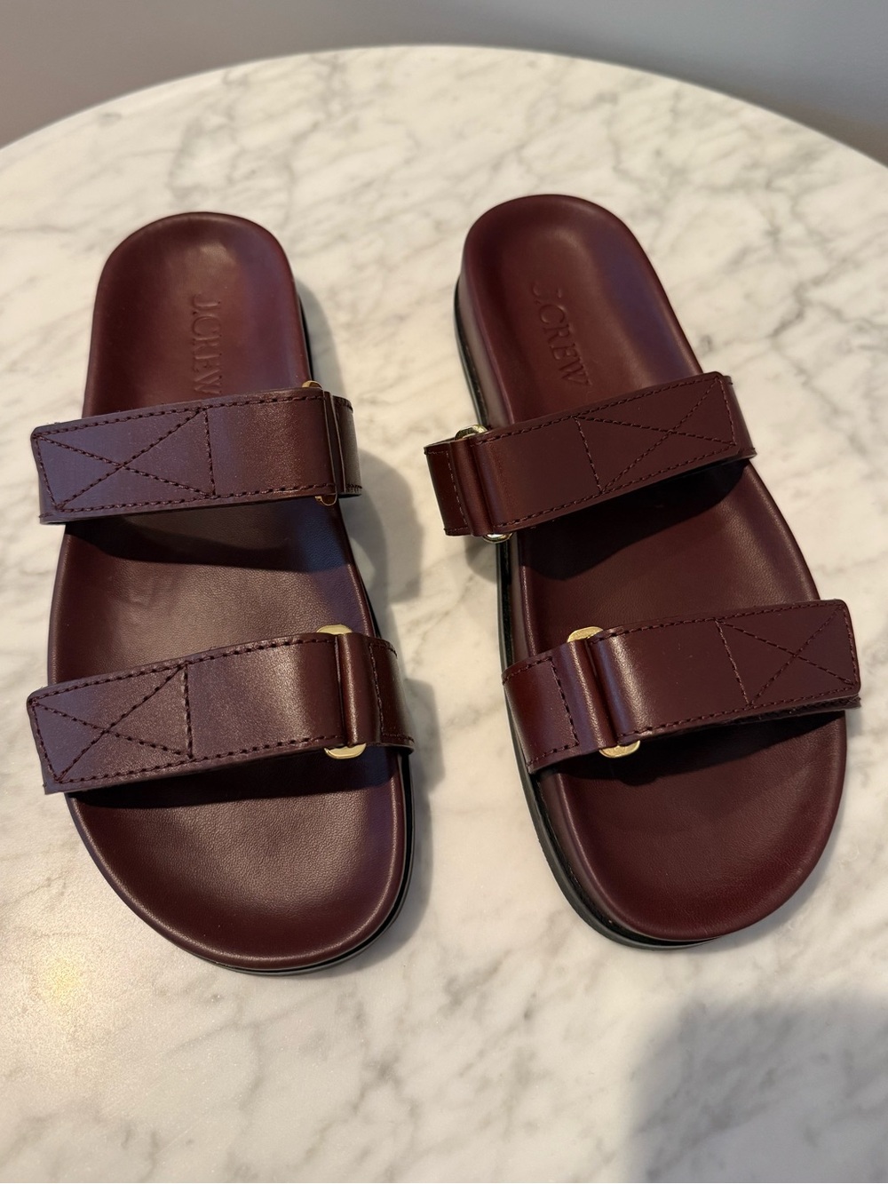 NWOT New Colbie wide-strap sandals in suede and leather Size 9 - Picture 3 of 10